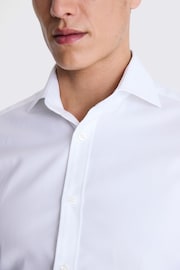 MOSS Tailored Fit Dobby White Shirt - Image 3 of 3