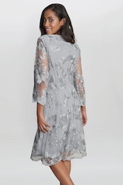 Gina Bacconi Grey Leila Petite Lace Mock Jacket Dress - Image 2 of 4