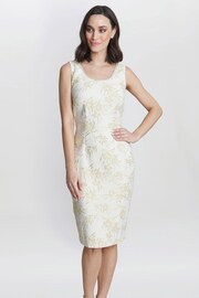 Gina Bacconi Yellow Lindsay Dress And Jacket With Pearl Trim - Image 5 of 6