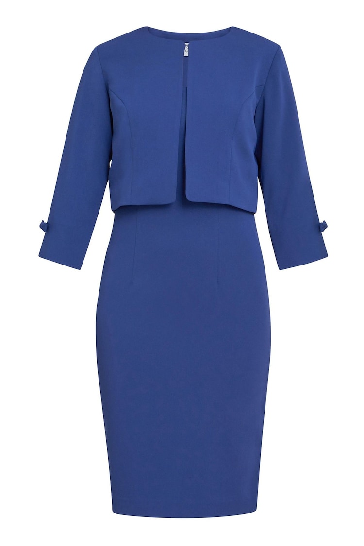 Gina Bacconi Blue Corinne Crepe Dress And Jacket - Image 6 of 6