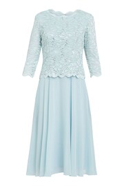 Gina Bacconi Rona Midi Dress With Lace Bodice & Chiffon Skirt - Image 6 of 6
