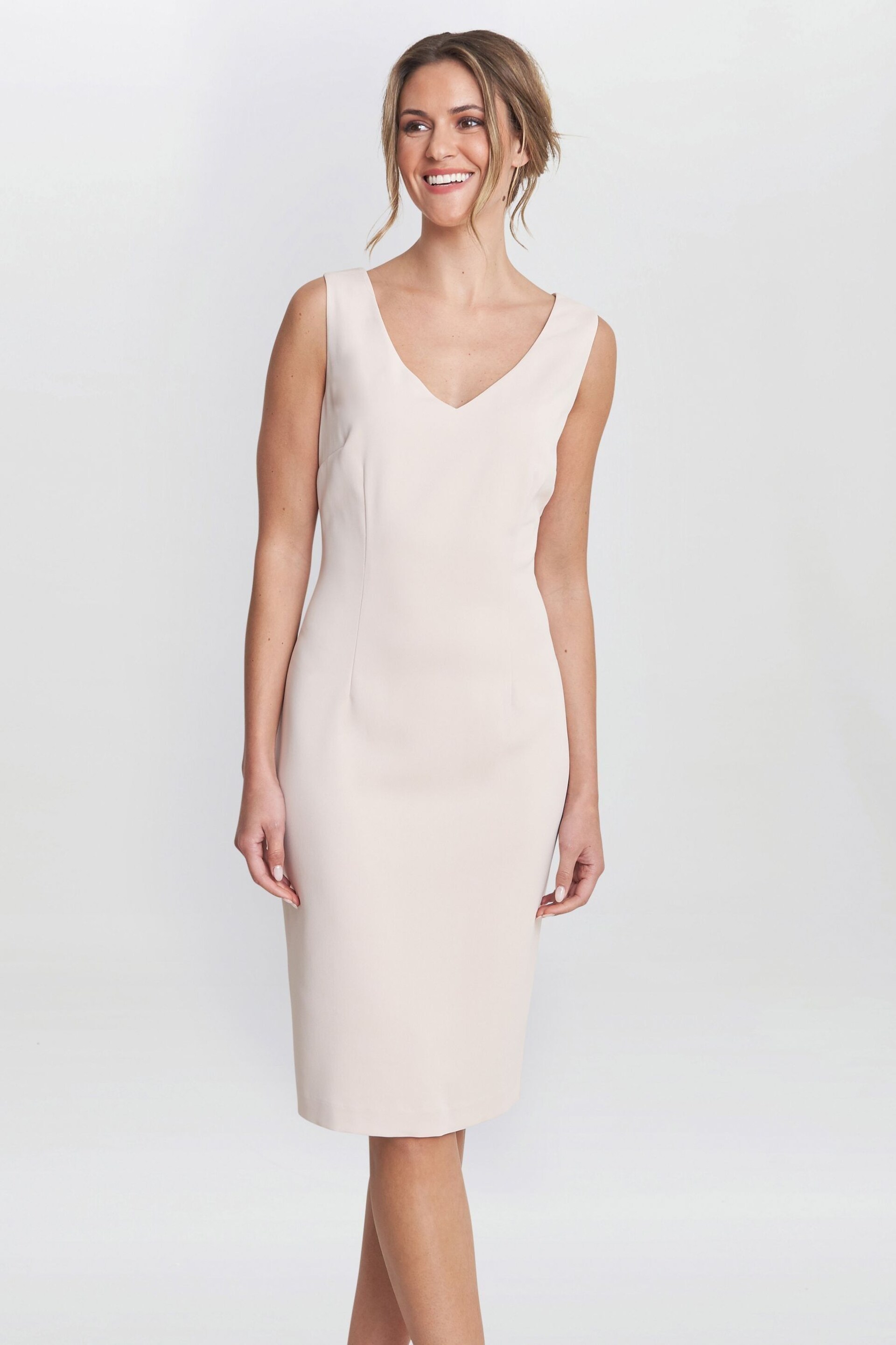 Gina Bacconi Pink Melissa Crepe Dress - Image 2 of 6