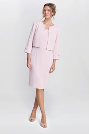 Gina Bacconi Pink Corinne Crepe Dress And Jacket - Image 3 of 6