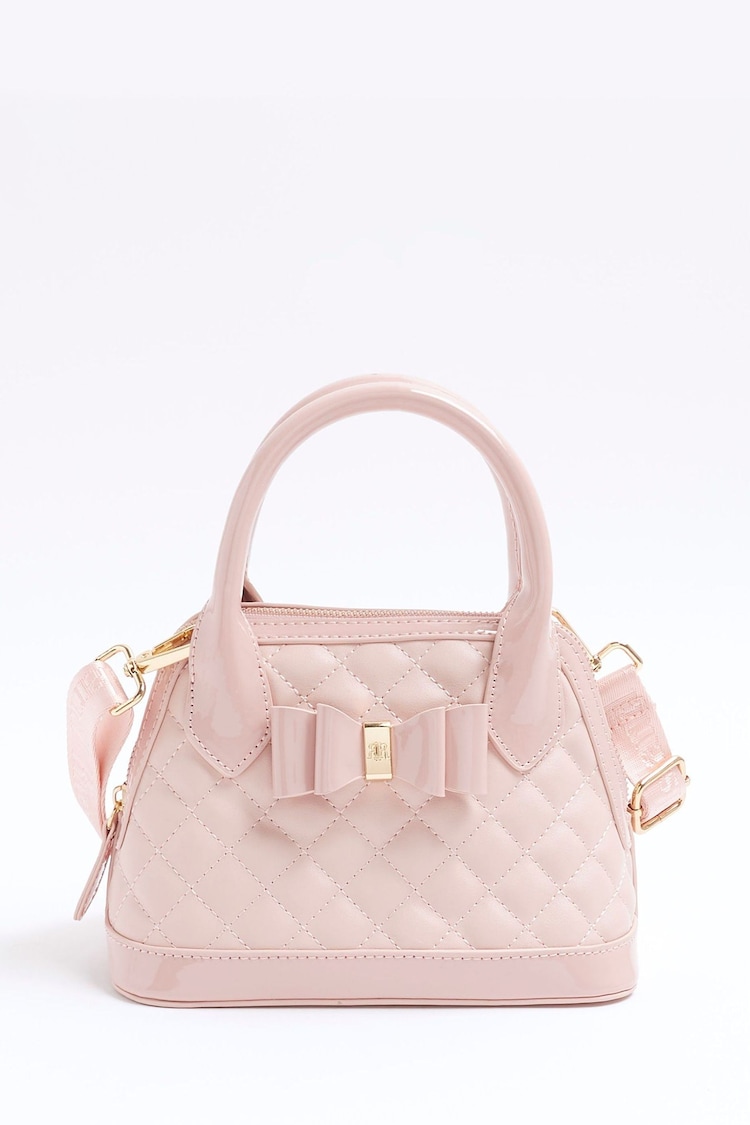 River Island Pink Girls Quilted Bow Bag - Image 1 of 4