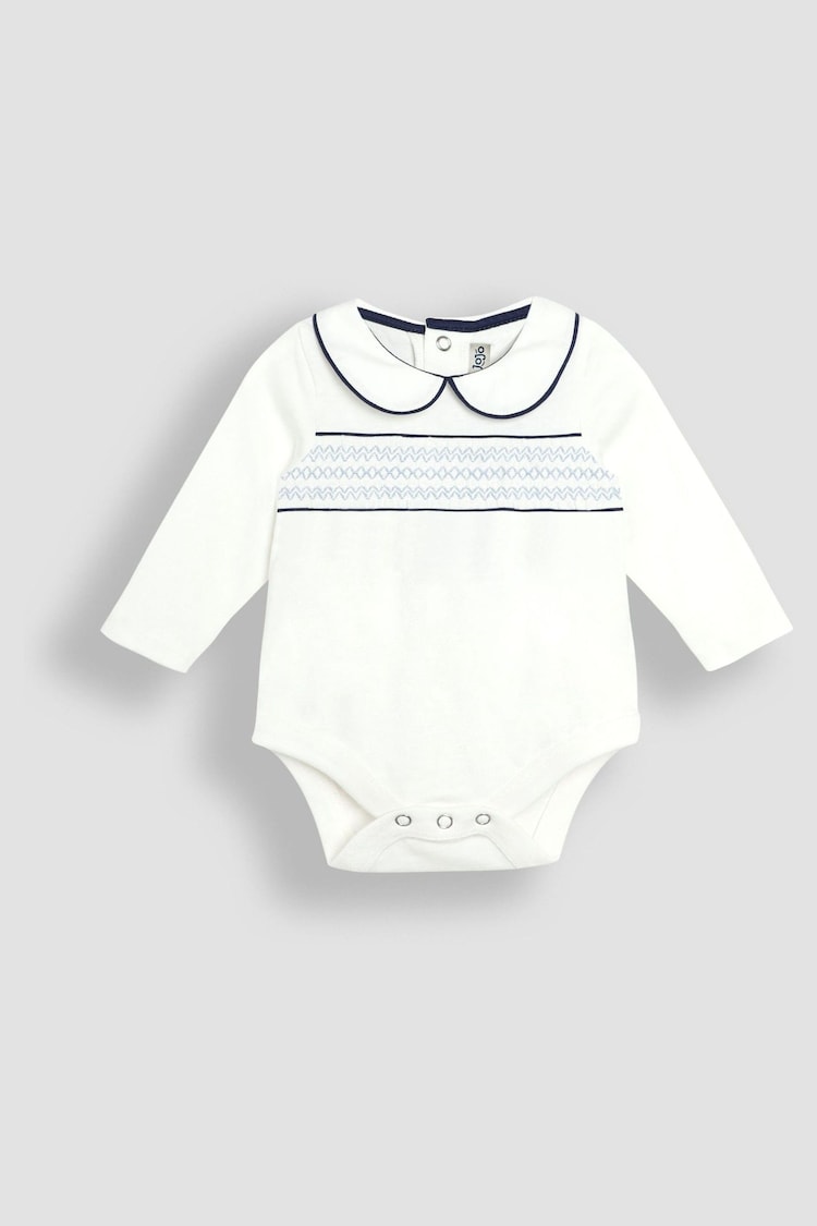 JoJo Maman Bébé Navy Smocked Body And Woven Shorts Set - Image 2 of 5