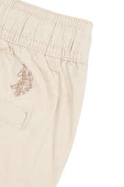 U.S. Polo Assn. Boys Linen Blend Deck Cream Shorts - Image 2 of 4