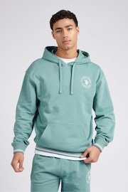 U.S. Polo Assn. Mens Blue Classic Fit Circle Print Hoodie - Image 1 of 10