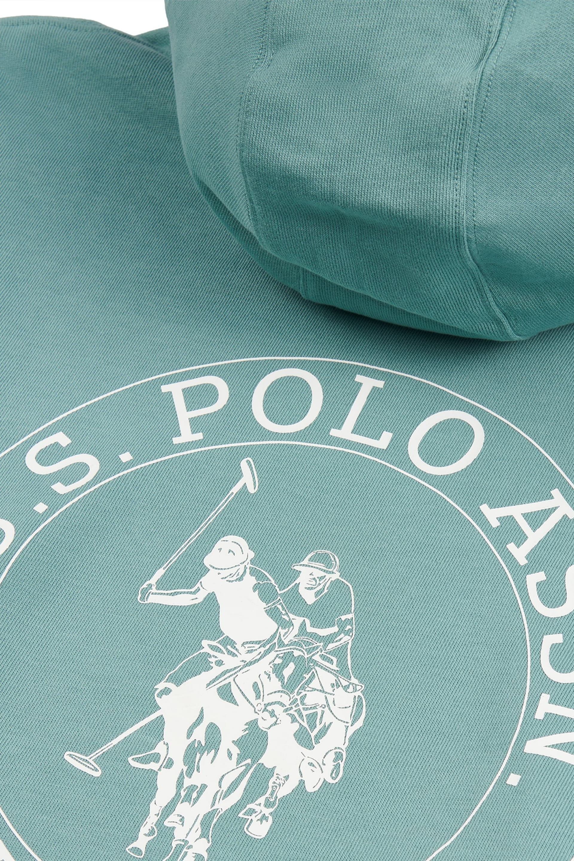U.S. Polo Assn. Mens Blue Classic Fit Circle Print Hoodie - Image 10 of 10