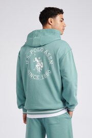 U.S. Polo Assn. Mens Blue Classic Fit Circle Print Hoodie - Image 5 of 10