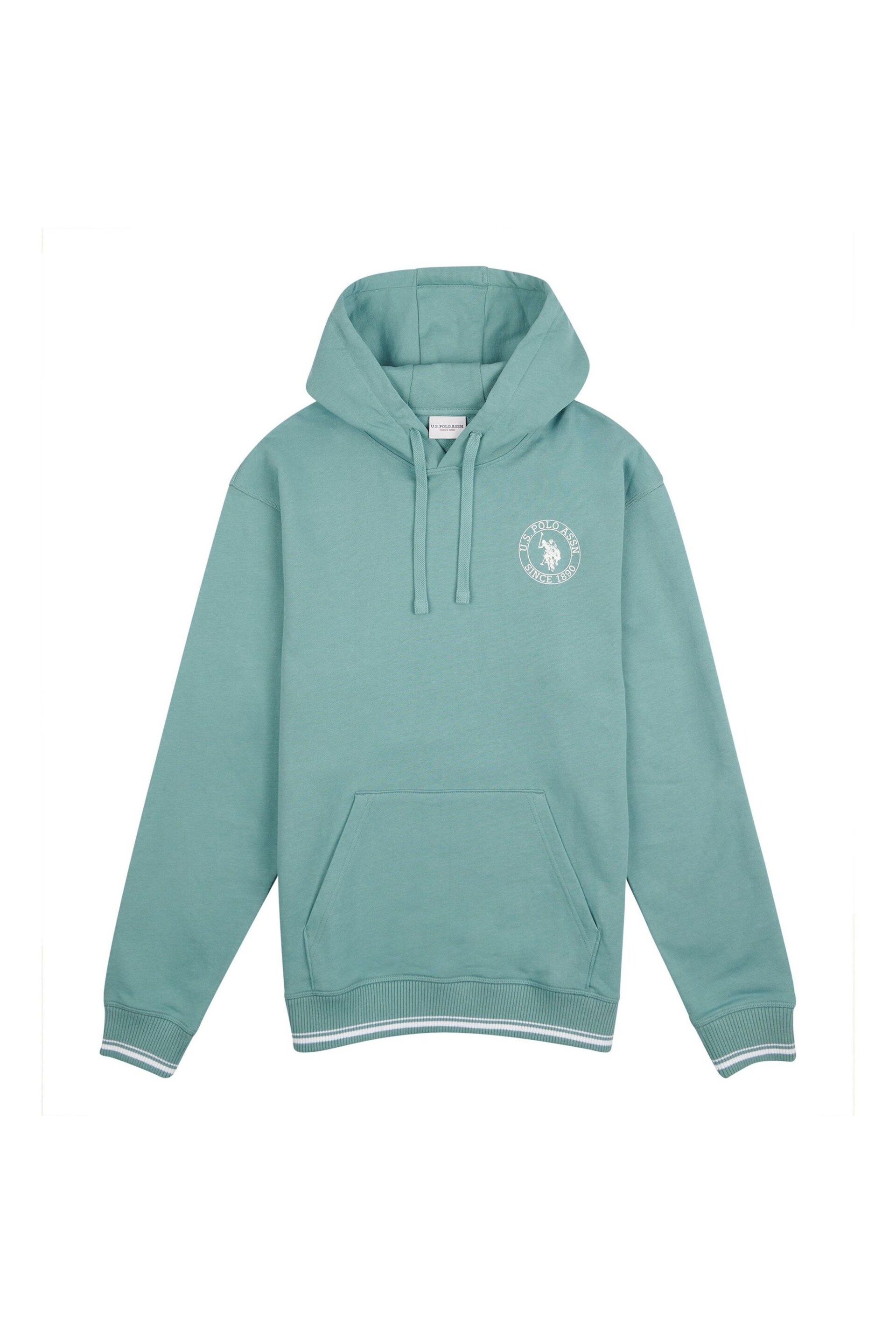 U.S. Polo Assn. Mens Blue Classic Fit Circle Print Hoodie - Image 7 of 10