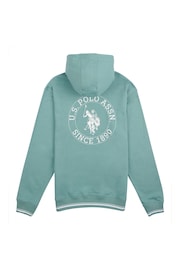 U.S. Polo Assn. Mens Blue Classic Fit Circle Print Hoodie - Image 8 of 10