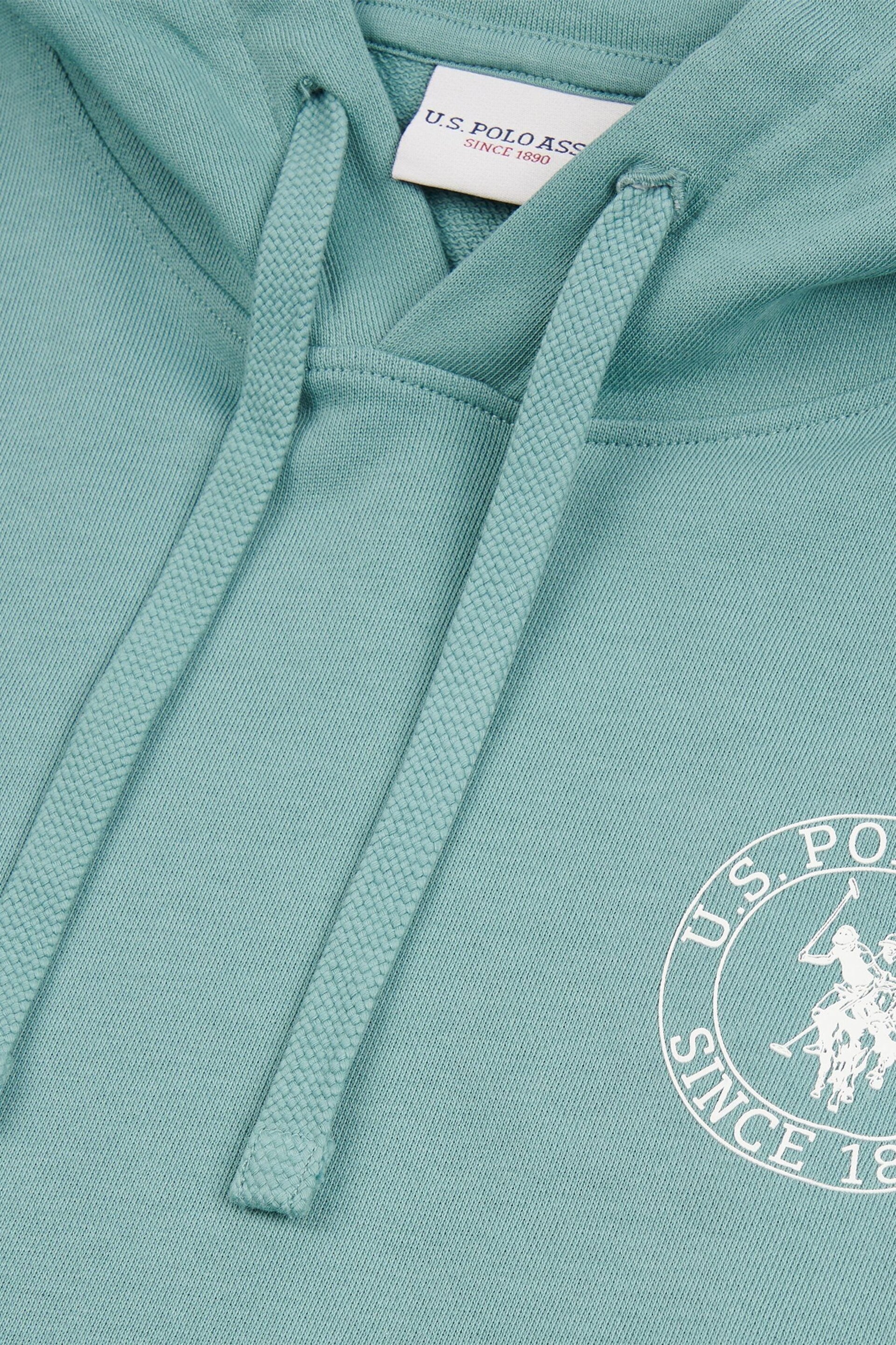 U.S. Polo Assn. Mens Blue Classic Fit Circle Print Hoodie - Image 9 of 10