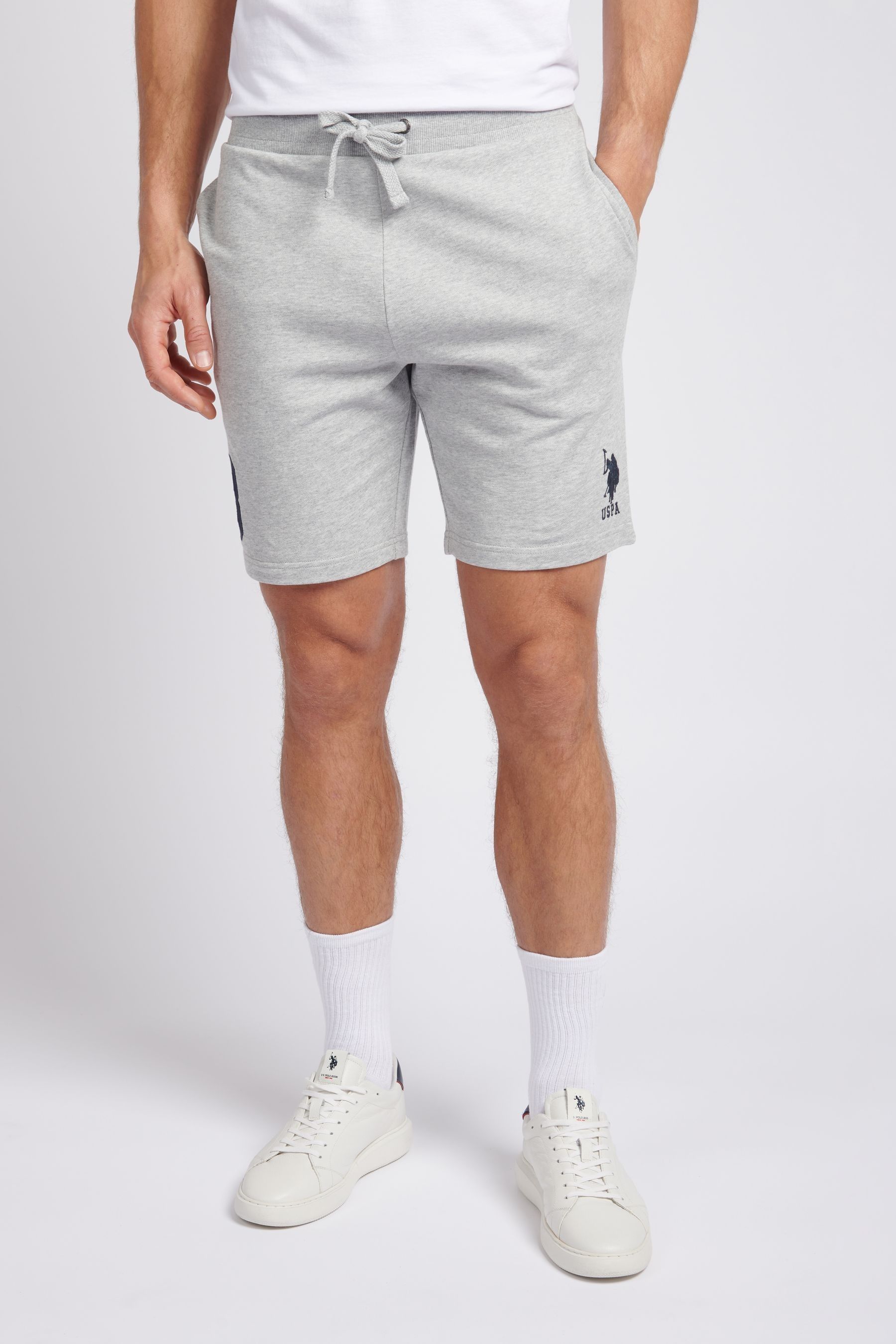 Buy U.S. Polo Assn. Grey Mens Classic Fit Player 3 Sweat Shorts from Next Malta