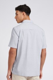 U.S. Polo Assn. Mens Blue Seersucker Stripe Short Sleeve Shirt - Image 2 of 9