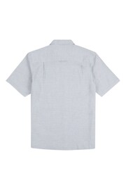 U.S. Polo Assn. Mens Blue Seersucker Stripe Short Sleeve Shirt - Image 6 of 9
