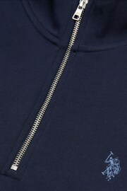 U.S. Polo Assn. Mens Blue Classic Fit Taped 1/4 Zip Sweatshirt - Image 7 of 8