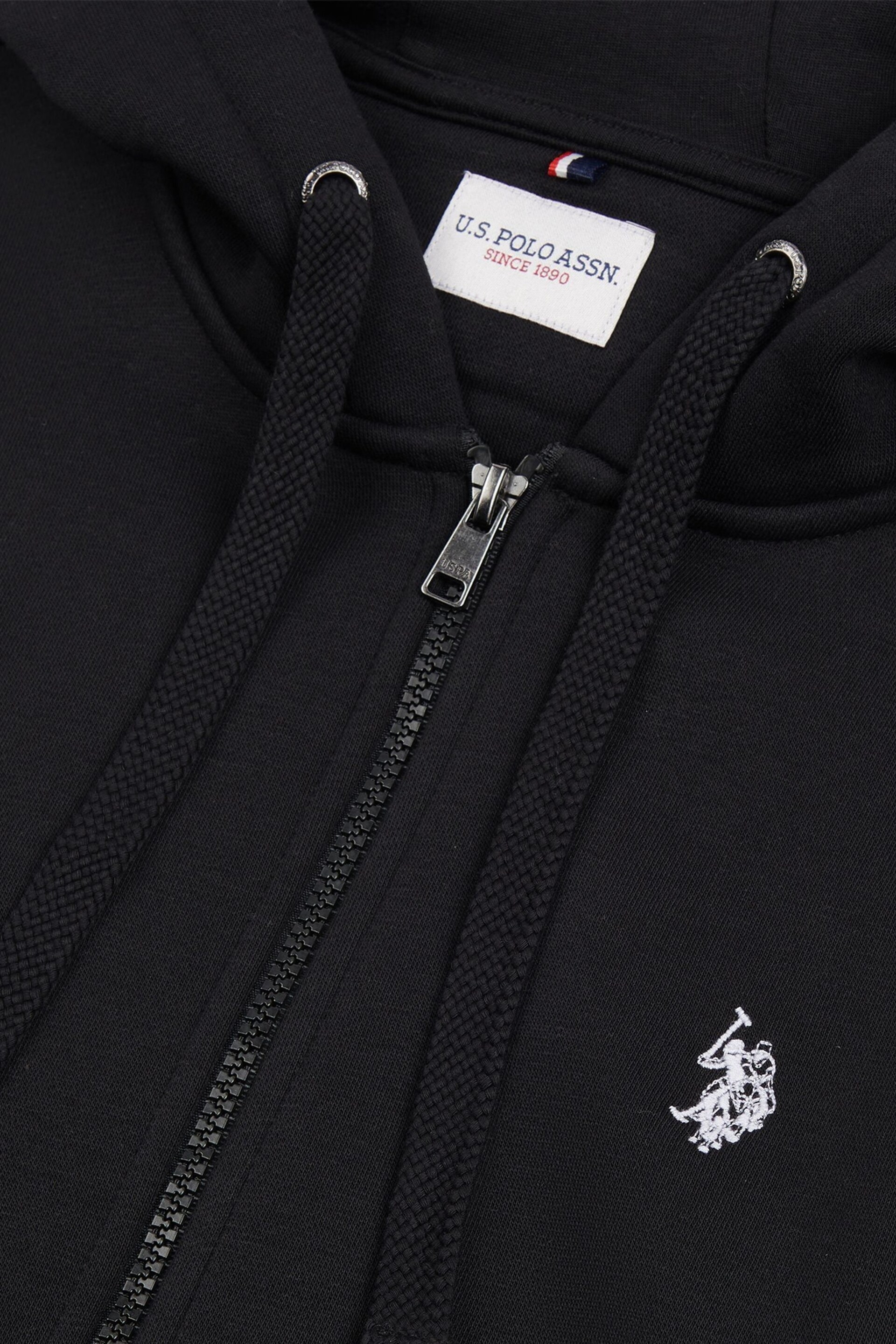 U.S. Polo Assn. Mens Classic Fit Double Horsemen Zip Hoodie - Image 8 of 8