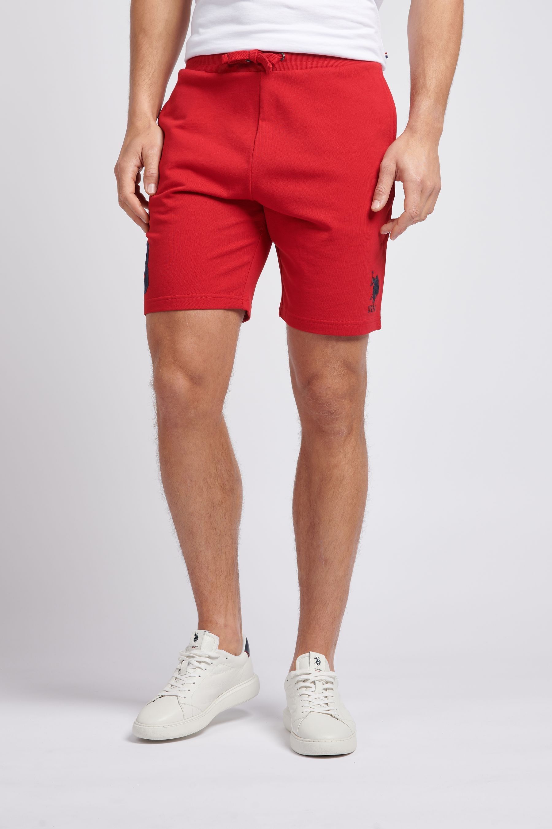 U.S. Polo Assn. Red Mens Classic Fit Player 3 Sweat Shorts