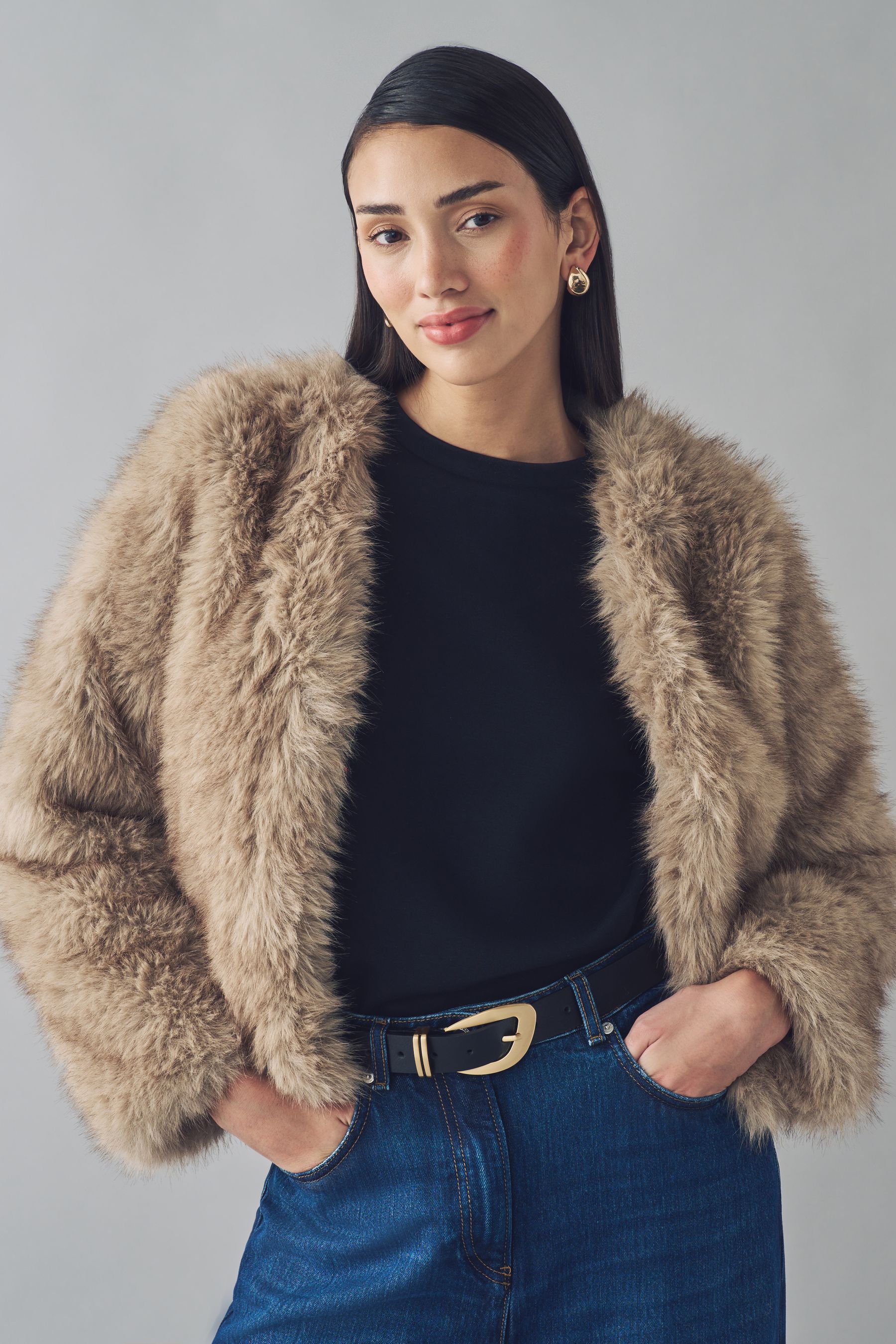 Urbancode faux fur coat on sale
