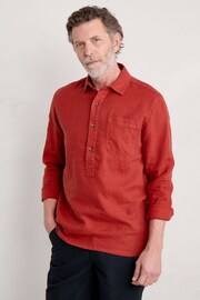 Seasalt Cornwall Red Mens Artist's Shirt - Image 1 of 5