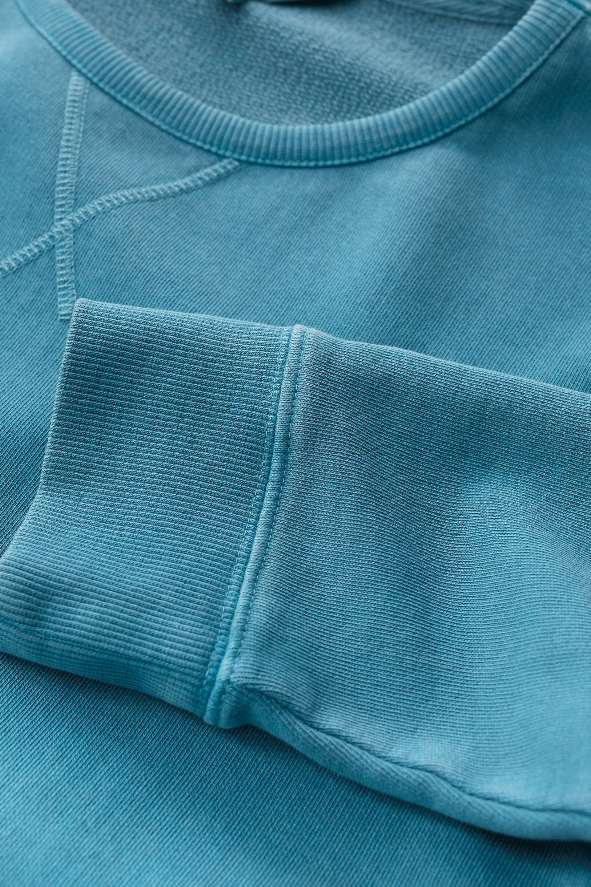 Seasalt Cornwall Blue Mens Bolitho Organic Cotton Sweatshirt - Image 5 of 7