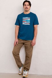 Seasalt Cornwall Blue Mens Midwatch Organic Cotton T-Shirt - Image 2 of 5