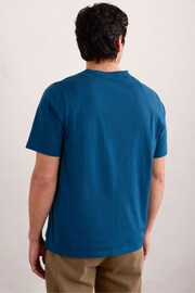 Seasalt Cornwall Blue Mens Midwatch Organic Cotton T-Shirt - Image 3 of 5