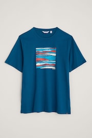 Seasalt Cornwall Blue Mens Midwatch Organic Cotton T-Shirt - Image 4 of 5