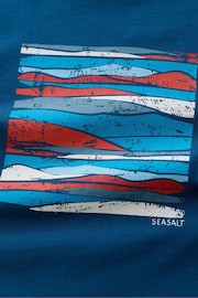Seasalt Cornwall Blue Mens Midwatch Organic Cotton T-Shirt - Image 5 of 5
