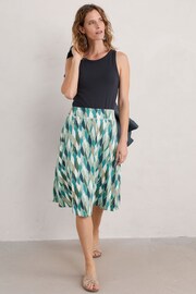 Seasalt Cornwall Green Jessica Grace A-line Jersey Skirt - Image 3 of 5