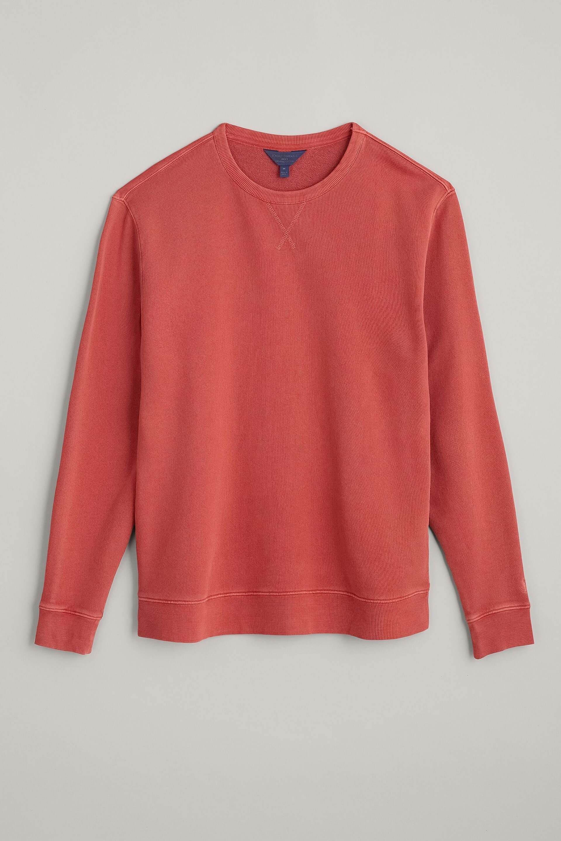 Seasalt Cornwall Red Mens Bolitho Organic Cotton Jumper - Image 5 of 6