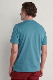 Seasalt Cornwall Blue Mens Midwatch Organic Cotton T-Shirt - Image 2 of 5