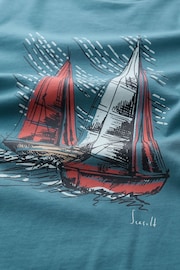 Seasalt Cornwall Blue Mens Midwatch Organic Cotton T-Shirt - Image 5 of 5