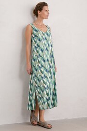 Seasalt Cornwall Green Rosa Sleeveless V-Neck Jersey Dress - Image 5 of 9