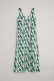 Seasalt Cornwall Green Rosa Sleeveless V-Neck Jersey Dress - Image 7 of 9