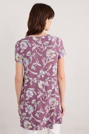 Seasalt Cornwall Purple Killiow Short Sleeve Tunic - Image 3 of 5