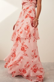 Anaya With Love Orange Ruffle Detail Chiffon Maxi Dress - Image 2 of 4