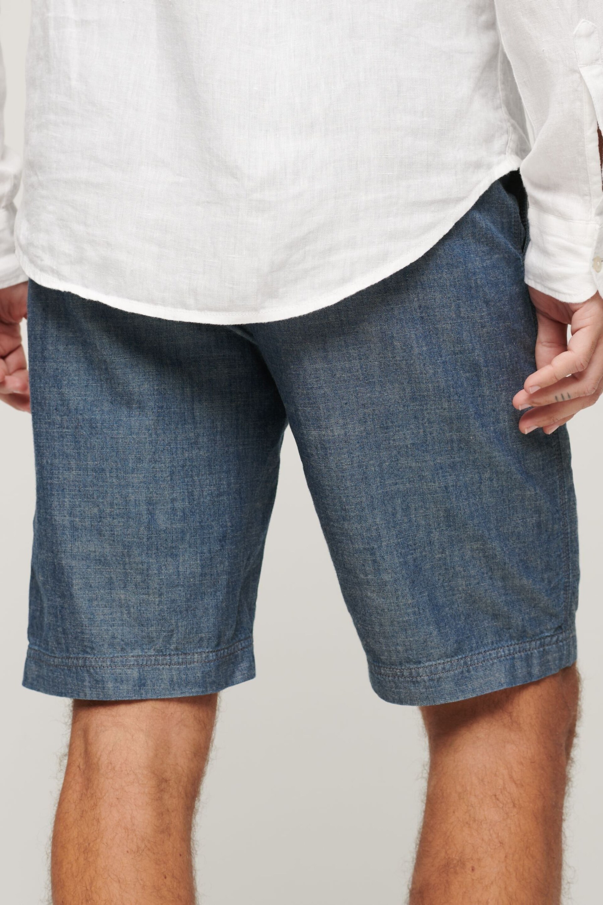 Superdry Blue Vintage International Shorts - Image 4 of 4