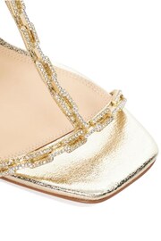 Dune London Gold Millionaire Multi Crystal High Heeled Sandals - Image 8 of 8
