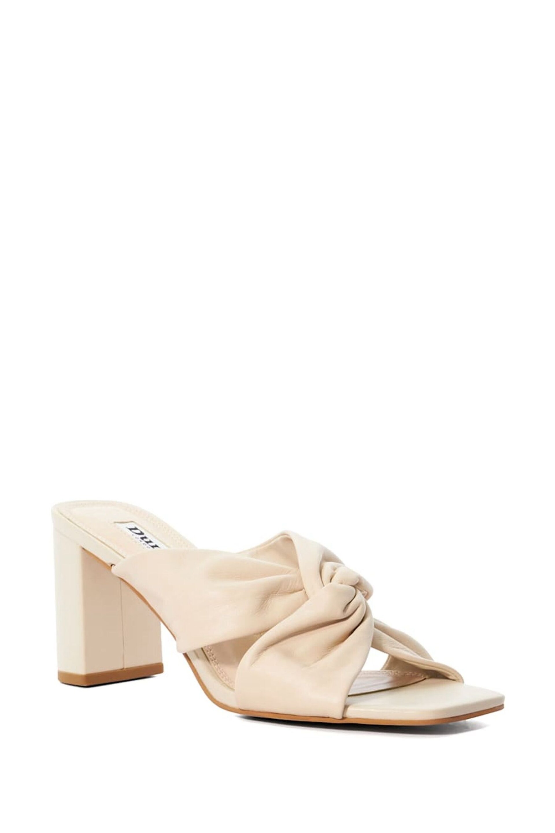 Dune London Cream Wide Fit Maizing Soft Twist Mules - Image 3 of 6