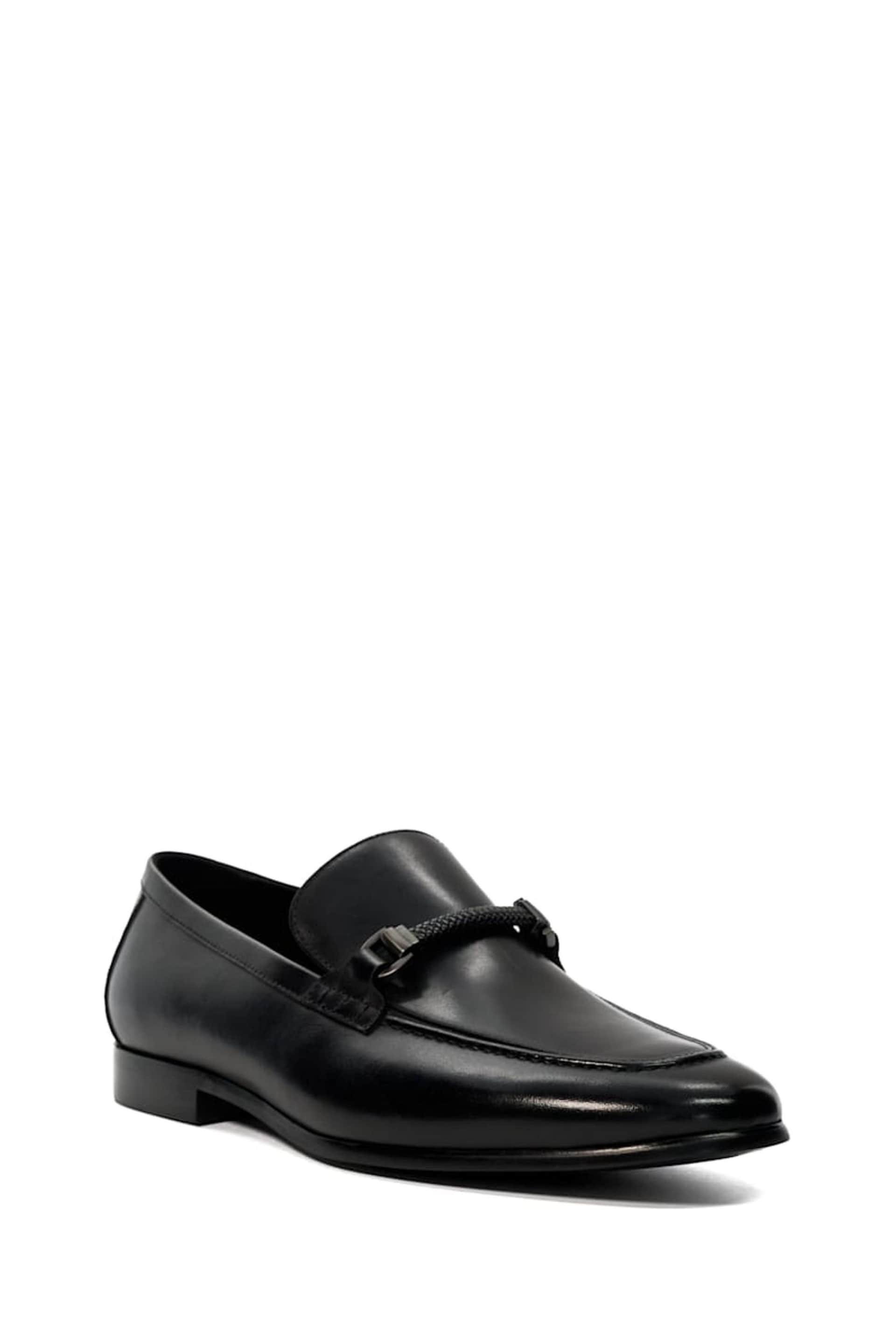 Dune London Black Scilly Woven Trim Loafers - Image 3 of 6