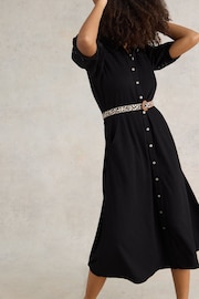 White Stuff Black Broderie Rua Shirt Dress - Image 3 of 7