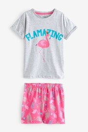 Harry Bear Grey Flamingo Short Pyjamas - Image 1 of 6