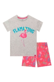 Harry Bear Grey Flamingo Short Pyjamas - Image 2 of 6