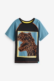 Harry Bear Black Dinosaur Short Sleeve 100% Cotton T-Shirt - Image 1 of 5