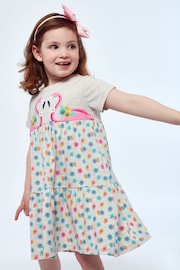 Harry Bear Pink Flamingo Flower Print Dress - Image 3 of 4