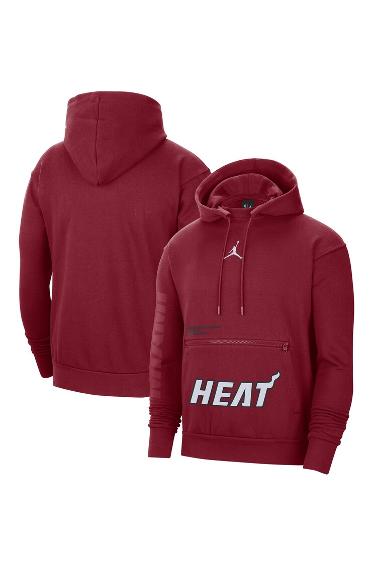 Fanatics Red Miami Heat Statement Courtside Hoodie - Image 1 of 3