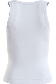 Calvin Klein White Logo Rib Tank - Image 5 of 9