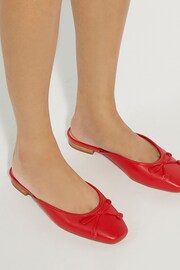 Dune London Red Haylas Ballerina Mules - Image 1 of 7