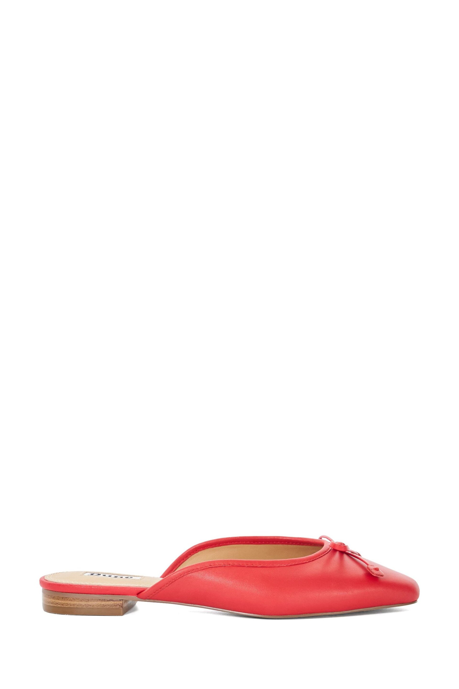 Dune London Red Haylas Ballerina Mules - Image 3 of 7